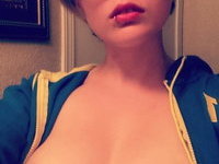 Big tits on sexy nerdy teen GF