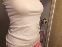Big tits on sexy nerdy teen GF
