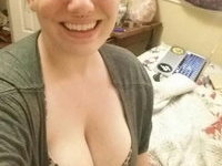 Chubby BBW teen GF shows fat ass and tits