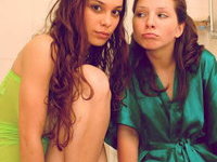 Lesbian teens in shower