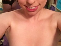 Sexy teen GF shows great tits and ass