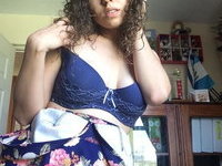 Delicious curly haired latina teen GF