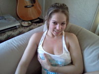 Smiley amateur cute wife Becky
