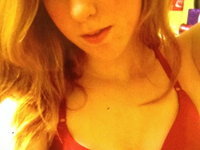 Skinny sexy redhead teen GF selfies