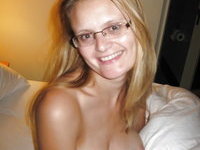 Amateur mom Barbara in glasses private nude pics