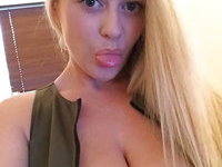 Very hot blonde babe Brookie showing big natural tits