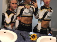 Fit teen GF cheerleader selfies