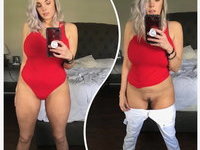 Gorgeous curvy huge tit blonde slut exposed