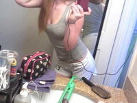 Very sexy redhead GF selfies