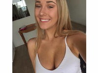 Blonde teen GF Bonnie has perfect tits and tight body