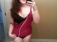 Chubby big natural tit teen GF in glasses