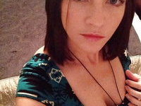 Young brunette wife selfies