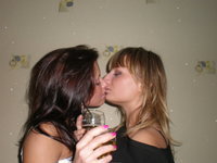 Nude posing and first lesbian kiss