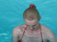 Blonde amateur wife at summer vacations