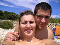 Summer vacation pics from real couple