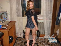 Russian amateur blonde wife