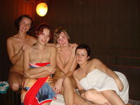Amateur moms at sauna