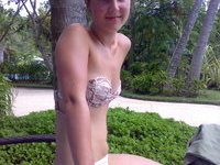 Young amateur blonde Abagail alone and with friends