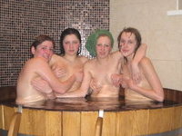 Girls party at sauna