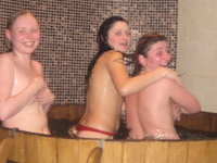Girls party at sauna