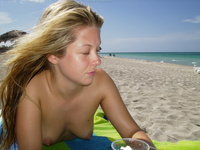 Young amateur blonde GF Nicole at summer vacation