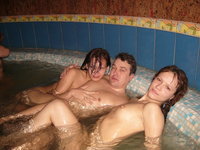 Swingers orgy fun at sauna