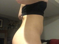 Brunette amateur babe with big butt