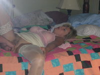 Mature blond mom looks very sexy