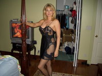 Mature blond mom looks very sexy