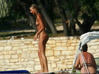 Stunning goddess blonde teens at nude beach