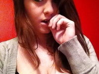 Busty young goddess Kate selfies