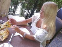 Russian amateur blonde wife Svetlana