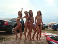 Russian amateur babe with friends