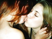 Three russian amateur GFs first lesbian kissing