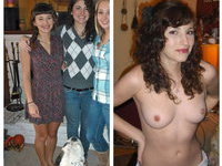 Dressed and undressed beauties