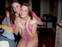 Naked and surprised teens