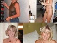 Dressed and undressed amateur beauties