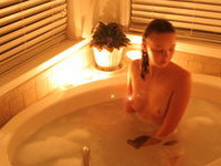 Young amateur blonde GF at bath