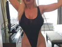 Sexy busty blond MILF