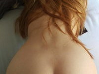 Redhead amateur GF nude posing and facial
