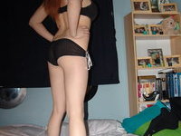 Redhead amateur GF in her room