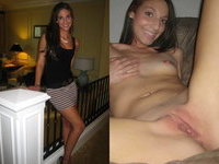 Dressed and undressed amateur beauties