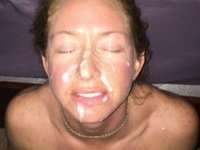 Fitness mom gets her face covered in cum