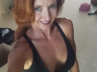 Redhead mature amateur mom yoga teacher