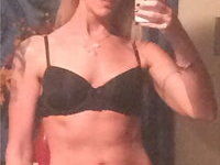 Blonde amateur MILF naked yoga and selfies