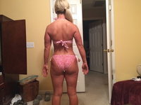 Fitness mom touching herself