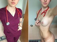 Doctors and nurses showing nude selfies