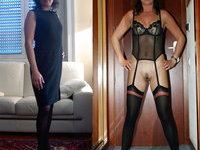 Slutty amateur wives dressed undressed mix