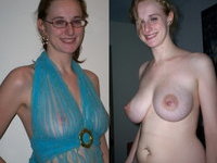 Dressed and undressed amateur wives