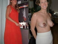 Dressed and undressed amateur wives